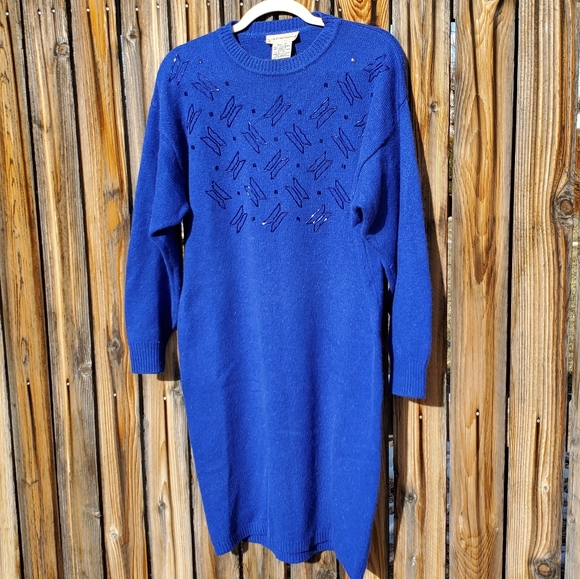 Vintage Dresses & Skirts - VTG wool sweater dress